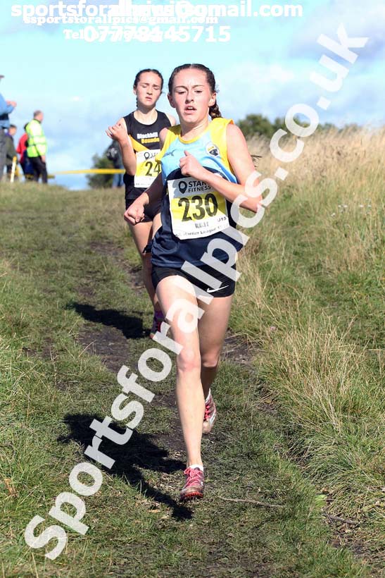 Girls under-15s 2019 Start Fitness Harrier league, Wrekenton, Gateshead. Photo: David T. Hewitson/Sports for All Pics